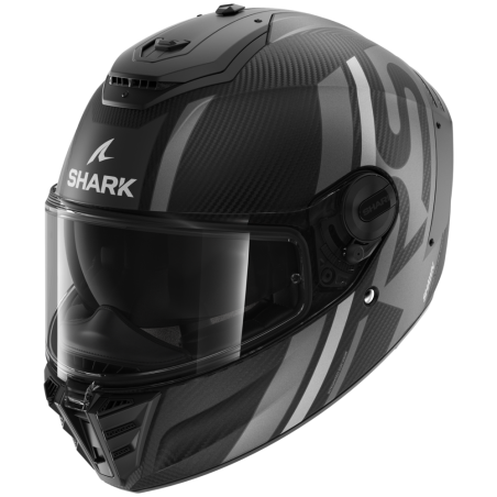 Spartan RS Carbon - Güneş Vizörlü Shawn Gri Kask (FullFace) - Shark
