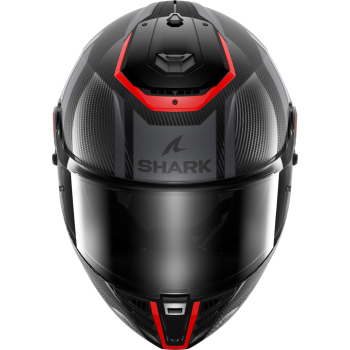 Spartan RS Carbon - Güneş Vizörlü Shawn Kırmızı Gri Kask (FullFace) - Shark