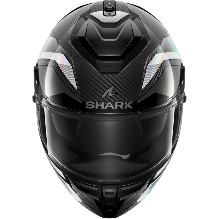 Spartan GT Pro Carbon - Güneş Vizörlü Parlak Gri Kask (FullFace) - Shark