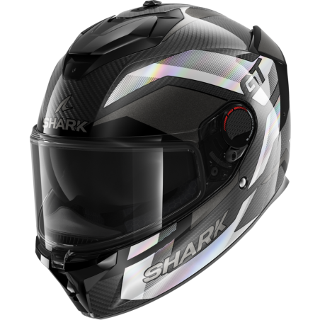Spartan GT Pro Carbon - Güneş Vizörlü Parlak Gri Kask (FullFace) - Shark